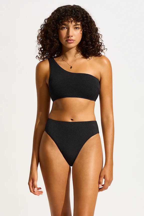 Seafolly sutien de baie pentru femei One Shoulder negru 31018.861