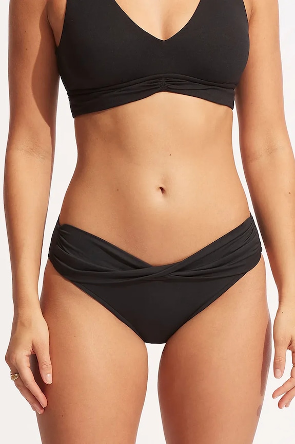 Seafolly plavkové nohavičky dámske Twist 44320.942 čierna SS26