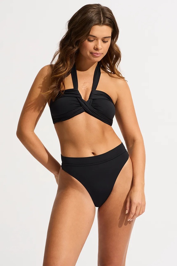 Seafolly sutien de baie pentru femei Halter Bandeau 33816.942 negru