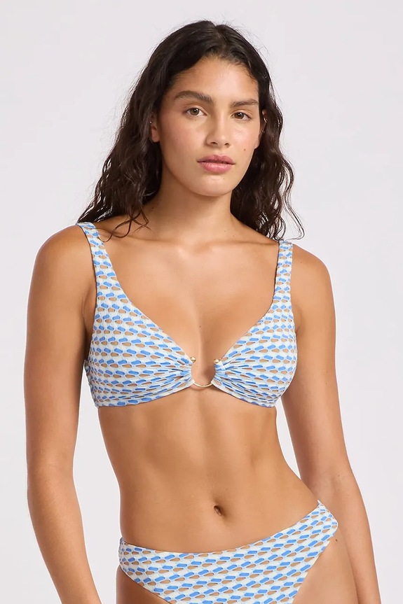 Seafolly sutien de baie pentru femei Ring Front albastru 31467.230