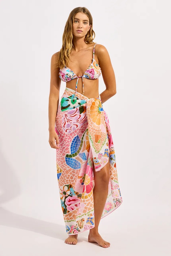 Seafolly plážová sukňa dámska Beach Boheme Sarong viacfarebná 55718.SG