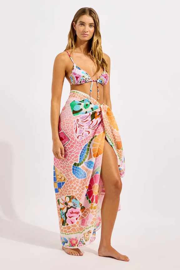 Oblečenie Seafolly plážová sukňa dámska Beach Boheme Sarong 55718.SG viacfarebná