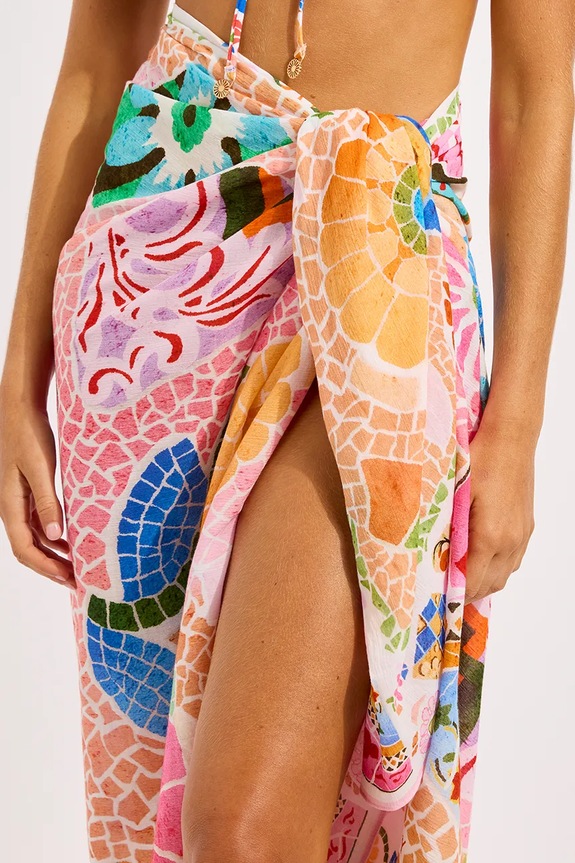 Seafolly plážová sukňa dámska Beach Boheme Sarong 55718.SG viacfarebná