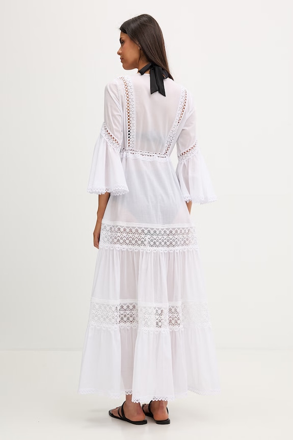 Odjeća Charo Ruiz Ibiza ogrtač za plažu za žene Glen 201301 bijela