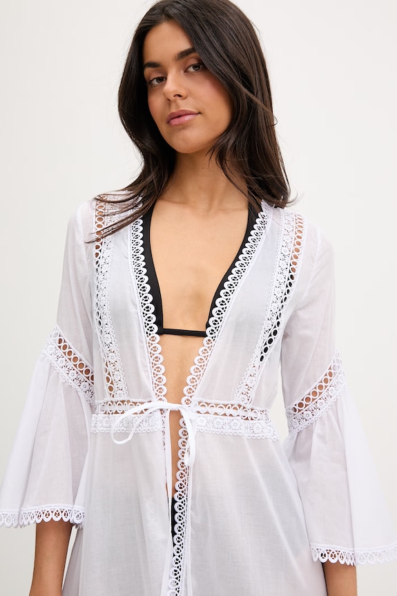 Charo Ruiz Ibiza ogrtač za plažu za žene Glen bijela 201301