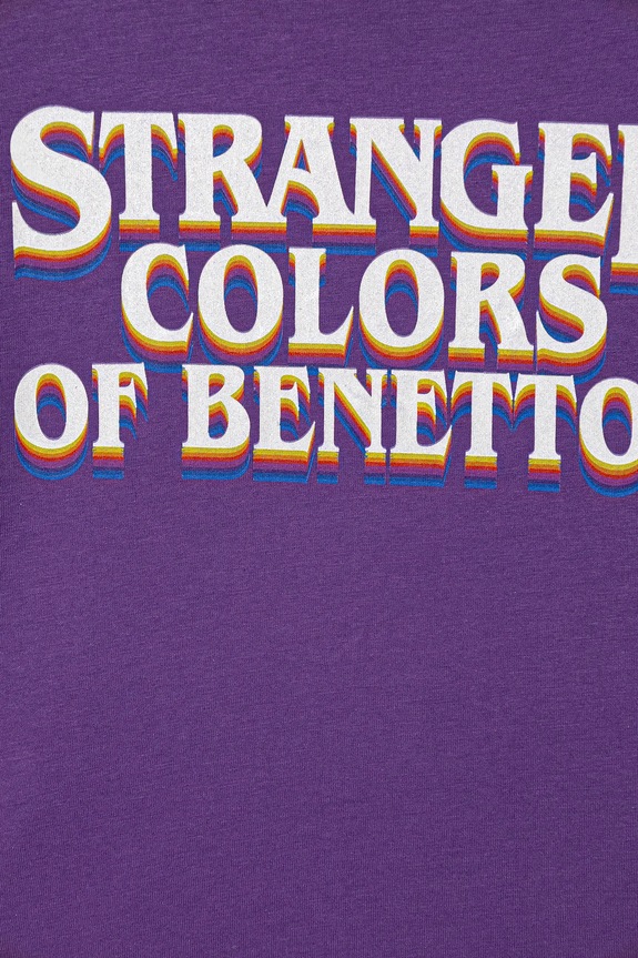 Fete United Colors of Benetton pijamale de bumbac pentru copii 30960P09J.G.Seasonal violet