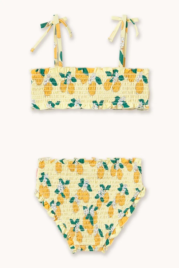 Dvojdielne detské plavky Tinycottons ORANGES SMOCK SWIM SET SS26.462 žltá SS26