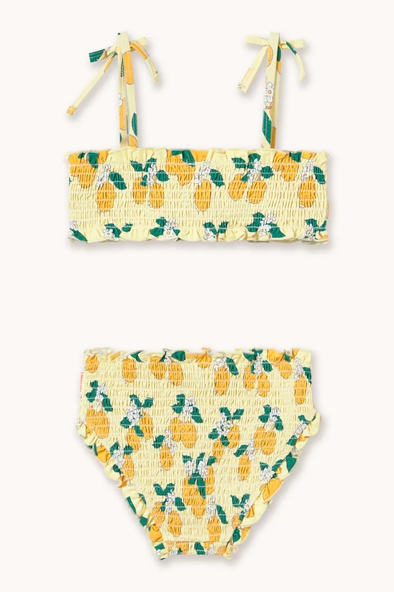 Dvojdielne detské plavky Tinycottons ORANGES SMOCK SWIM SET SS26.462 žltá SS26