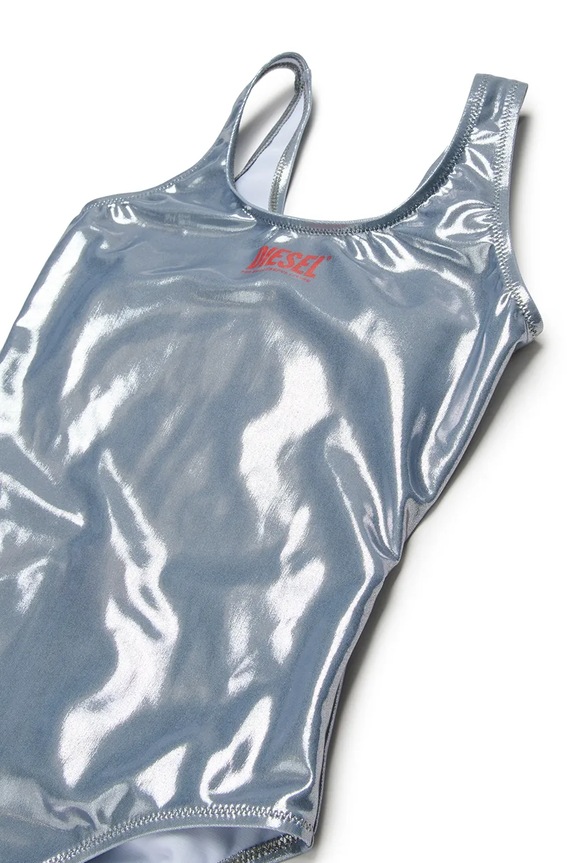 Dziewczynka Diesel strój kąpielowy jednoczęściowy dziecięcy MIFOG SWIMSUIT J02721.KYA1E srebrny