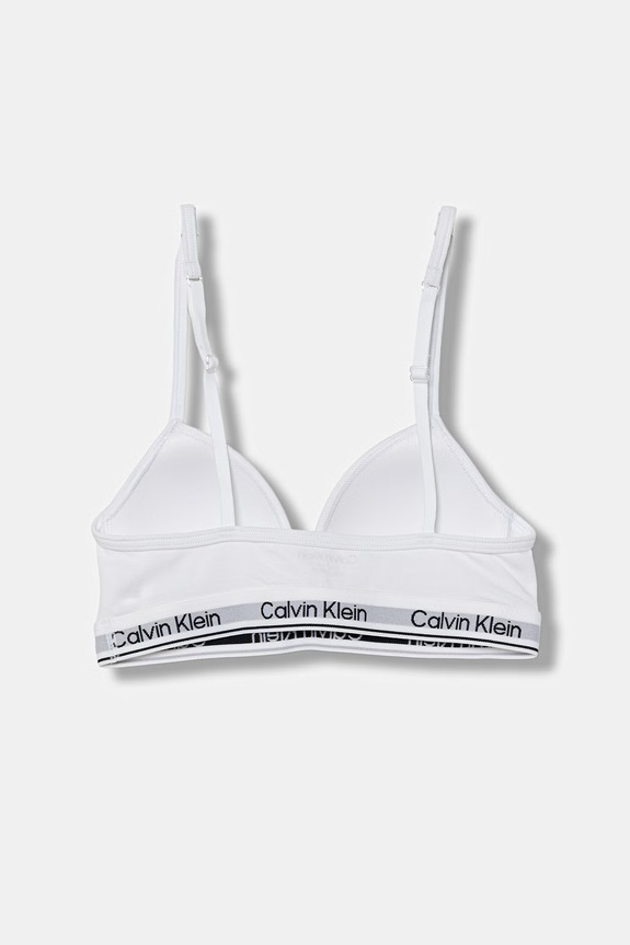 Calvin Klein Underwear trojuholníková podprsenka detská bavlnená s elastanom G80G800736.PPY2 biela SS26