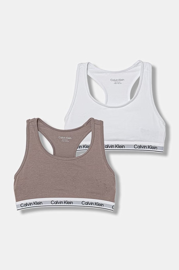 Calvin Klein Underwear σουτιέν Παιδικά βαμβάκι με ελαστάν 2-pack λευκό G80G800742.PPY2