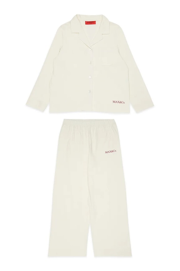 MAX&Co. pigiama in lana bambino MAXUN2F PYJAMA set bianco MX0353.MX057