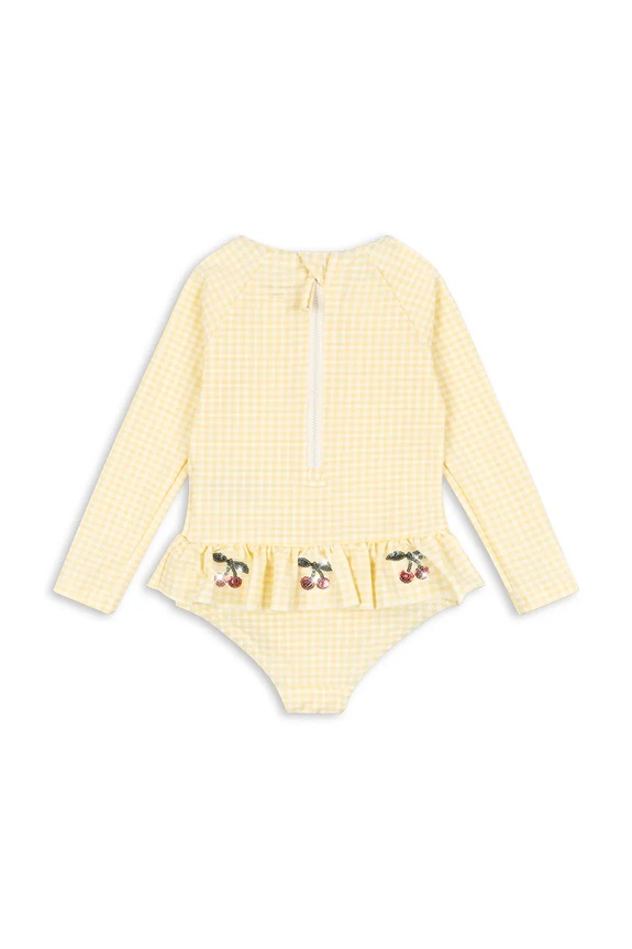 Konges Sløjd egyrészes gyerek fürdőruha ETTA LS SWIMSUIT KS104786.PPY2 sárga SS26
