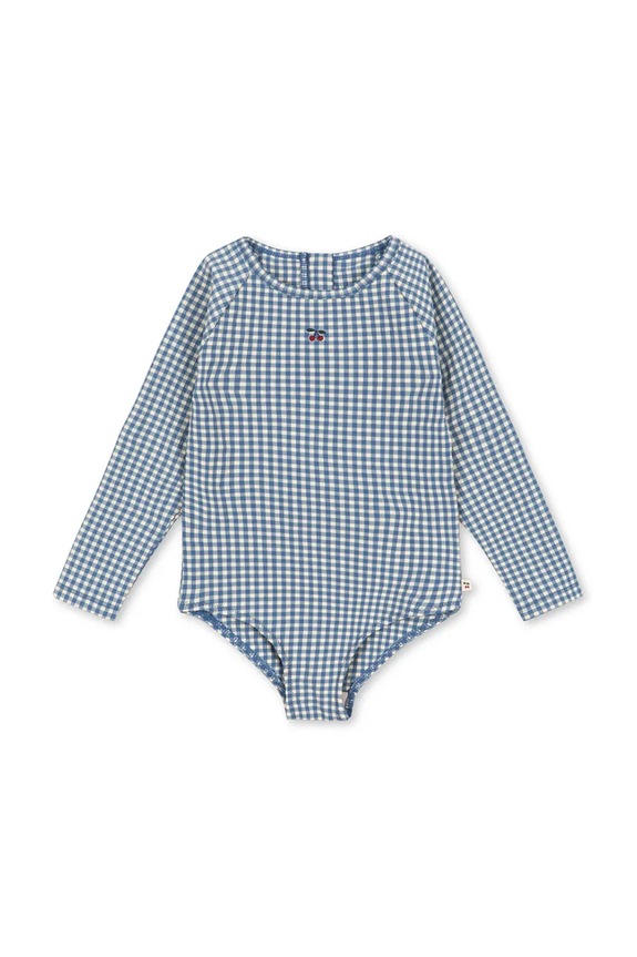 Ολόσωμο παιδικό μαγιό Konges Sløjd FRESIA LS SWIMSUIT GRS μαλακό μπλε KS104832.PPY2
