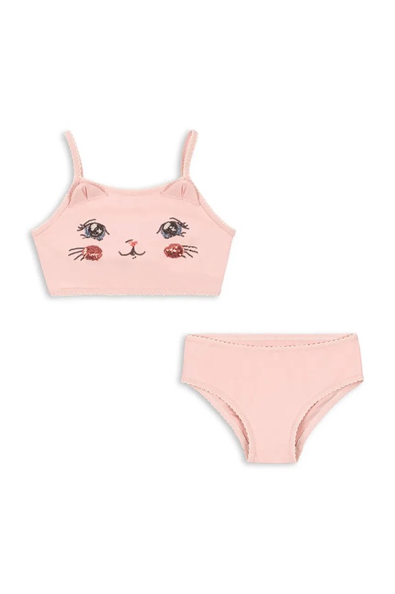 Konges Sløjd dwuczęściowy strój kąpielowy dziecięcy KITTY BIKINI GRS KS104915.PPY2 różowy SS26