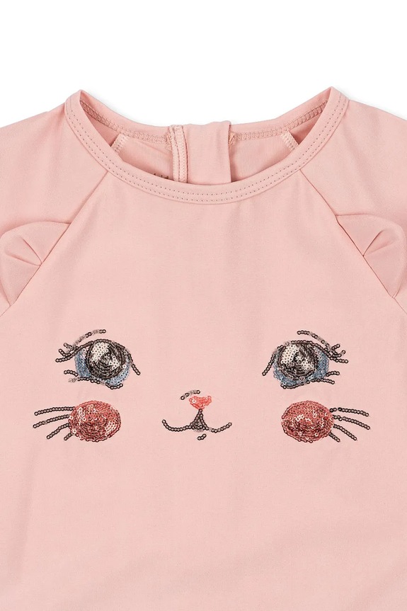 Ολόσωμο παιδικό μαγιό Konges Sløjd KITTY ONESIE GRS ροζ KS104919.PPY2