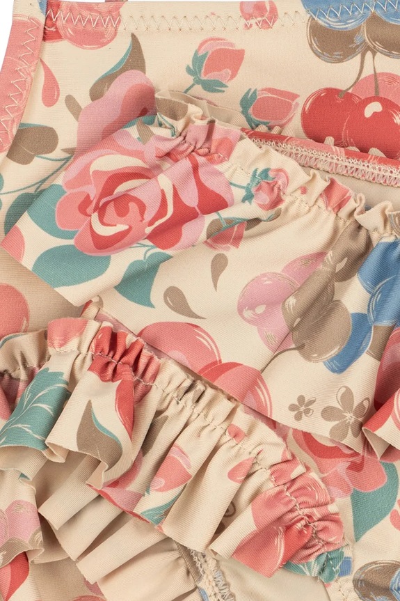 Dziewczynka Konges Sløjd dwuczęściowy strój kąpielowy dziecięcy MANUCA FRILL BIKINI GRS KS104985.PPY2 multicolor