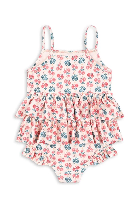 Jednodielne detské plavky Konges Sløjd MANUCA FRILL SWIMSUIT GRS KS104988.PPY2 ružová SS26