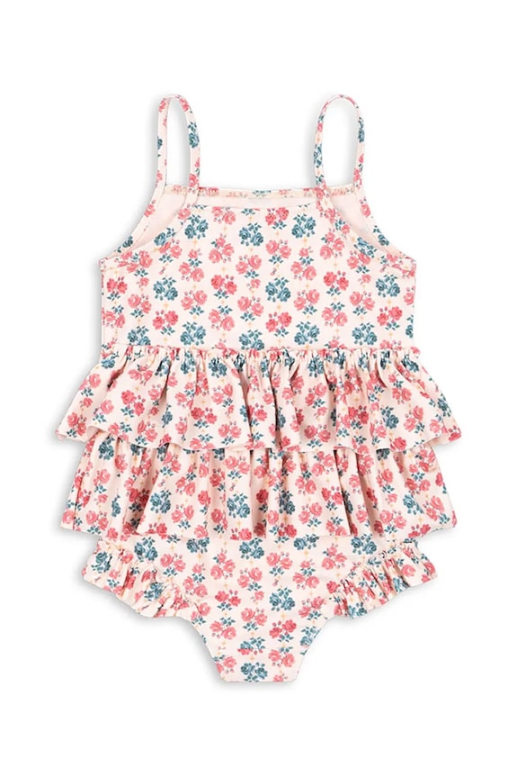Jednodielne detské plavky Konges Sløjd MANUCA FRILL SWIMSUIT GRS KS104988.PPY2 ružová SS26