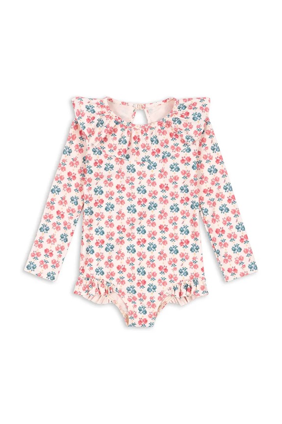 Konges Sløjd egyrészes gyerek fürdőruha MANUCA LS SWIMSUIT GRS melltartó merevítő nélkül rózsaszín KS104989.PPY2