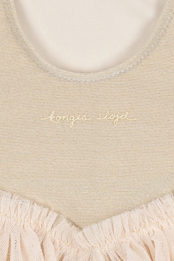 Konges Sløjd egyrészes gyerek fürdőruha AMANDINE SWIMSUIT bézs KS104633.PPY2
