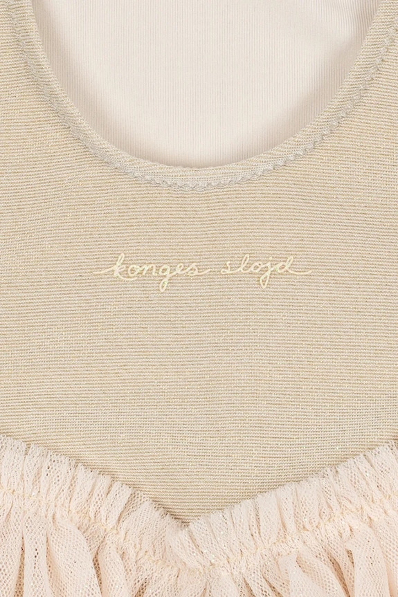 Konges Sløjd egyrészes gyerek fürdőruha AMANDINE SWIMSUIT bézs KS104633.PPY2