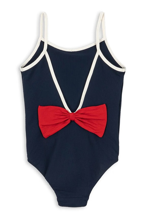 Dievča Jednodielne detské plavky Konges Sløjd BOWIE SWIMSUIT GRS KS104711.PPY2 tmavomodrá