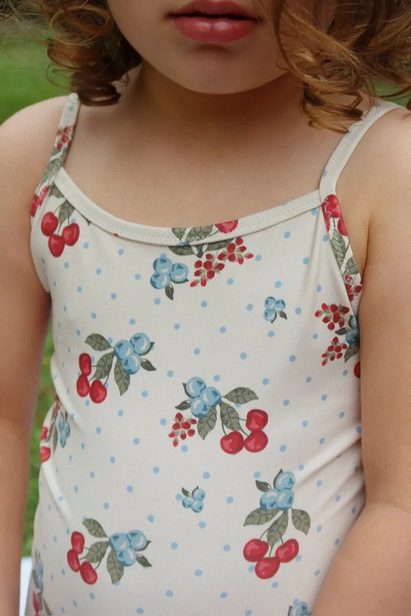 Jednodielne detské plavky Konges Sløjd FRAGO SWIMSUIT GRS bez kostíc béžová KS104821.PPY2