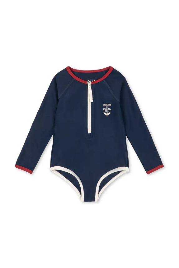 Jednodielne detské plavky Konges Sløjd LAGUNA LS SWIMSUIT GRS bez kostíc tmavomodrá KS104923.PPY2