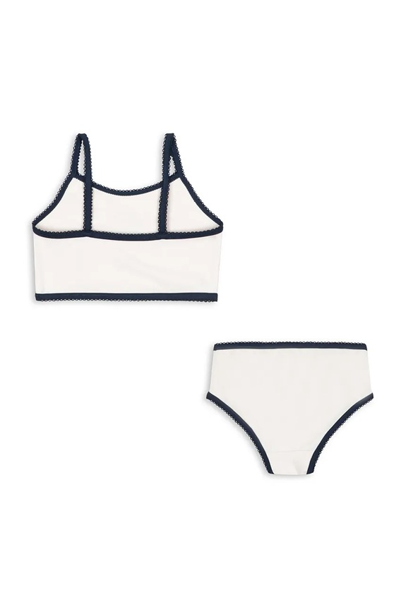 Fete Konges Sløjd costum de baie pentru copii din două piese VILJA BIKINI GRS KS105118.PPY2 alb