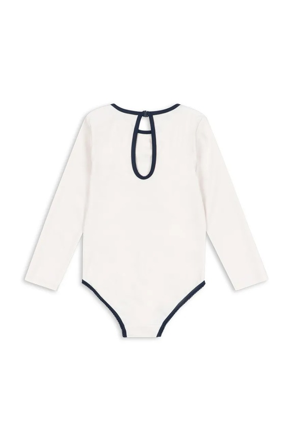 Ολόσωμο παιδικό μαγιό Konges Sløjd VILJA LS SWIMSUIT GRS KS105119.PPY2 λευκό SS26