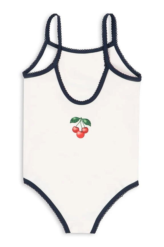 Jednodielne detské plavky Konges Sløjd VILJA SWIMSUIT GRS KS105123.PPY2 biela SS26