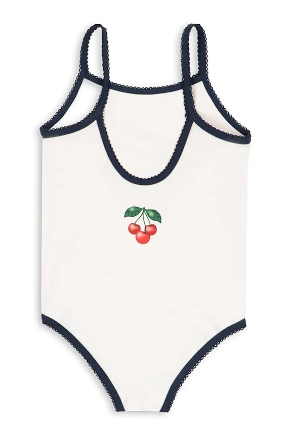 Jednodielne detské plavky Konges Sløjd VILJA SWIMSUIT GRS KS105123.PPY2 biela SS26