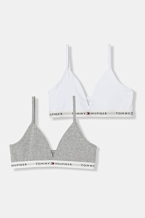 Tommy Hilfiger παιδικό Σουτιέν από βαμβάκι με ελαστάν 2-pack λευκό UG0UG00806.PPY2