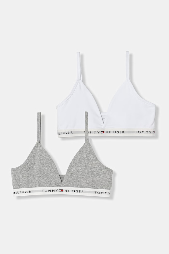 Tommy Hilfiger παιδικό Σουτιέν από βαμβάκι με ελαστάν 2-pack λευκό UG0UG00806.PPY2