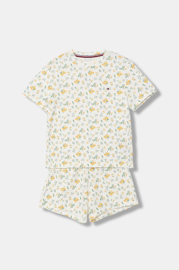 Tommy Hilfiger Pijama din două piese copii din bumbac cu elastan bej UG0UG00818.PPY2