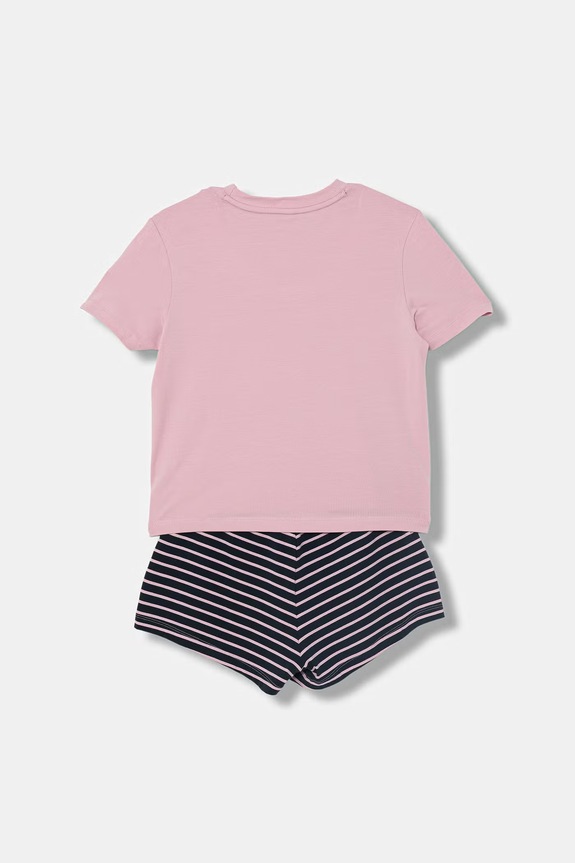Tommy Hilfiger pijama din două piese copii din bumbac cu elastan UG0UG00818.PPY2 roz SS26