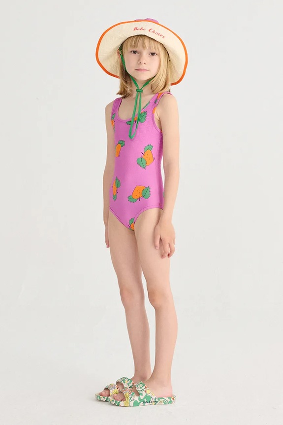 Bobo Choses costum de baie dintr-o bucată pentru copii Tangerine moale roz 126AC125