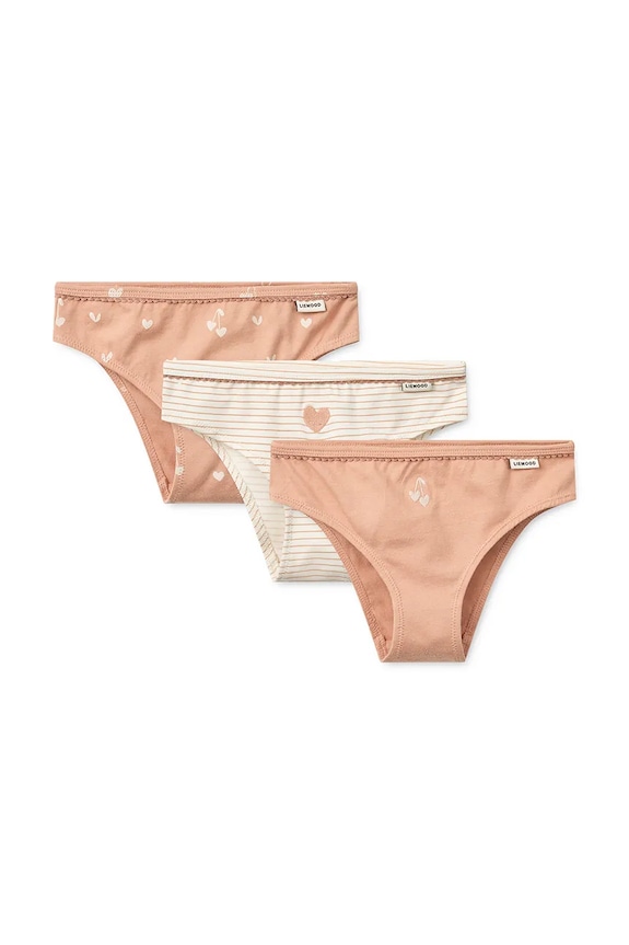 Liewood chiloți copii Aylin Briefs 3-Pack 3-pack Planet friendly roz LW20282.PPY2