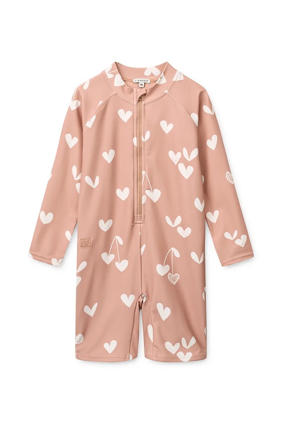 Liewood gyerek strand kezeslábas Max Printed LS Swim Jumpsuit rózsaszín LW20434.G.PPY2