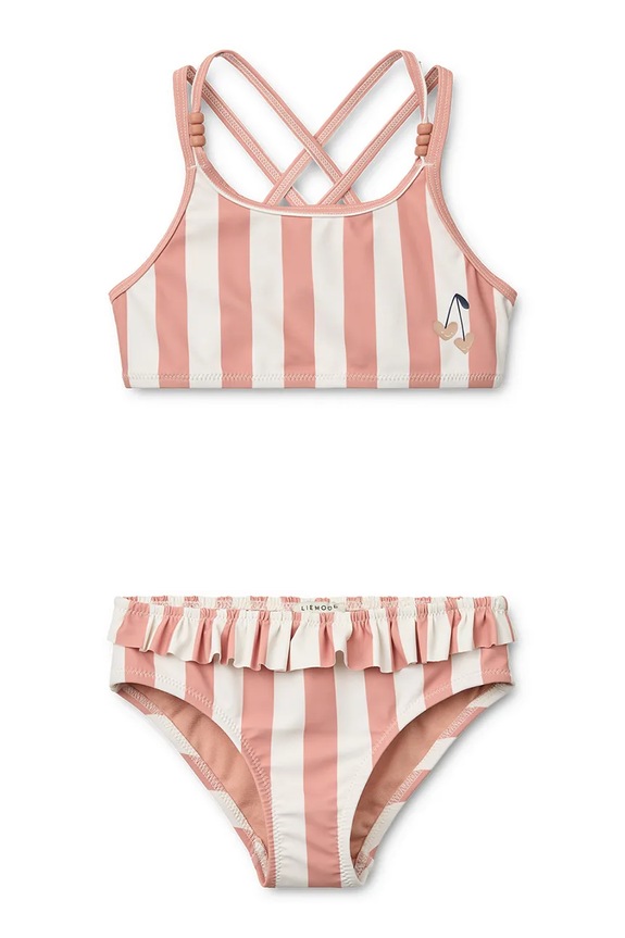 Liewood kétrészes fürdőruha gyerek Belle Stripe Bikini rózsaszín LW20435.PPY2