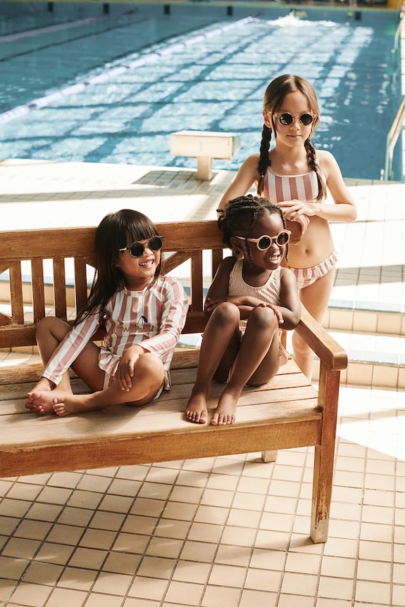 Lány Liewood kétrészes fürdőruha gyerek Belle Stripe Bikini LW20435.PPY2 rózsaszín