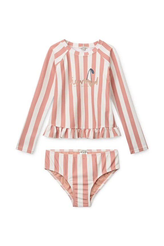 Liewood gyerek kétrészes fürdőruha Dagny Stripe Swim Set rózsaszín LW20663.PPY2