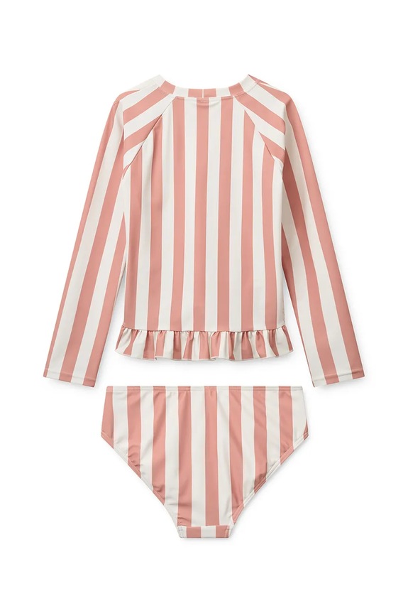 Liewood gyerek kétrészes fürdőruha Dagny Stripe Swim Set LW20663.PPY2 rózsaszín SS26