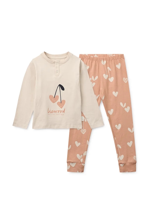 Detské pyžamo Liewood Wilhelm Printed Pyjamas Set potlač ružová LW20674.G.PPY2