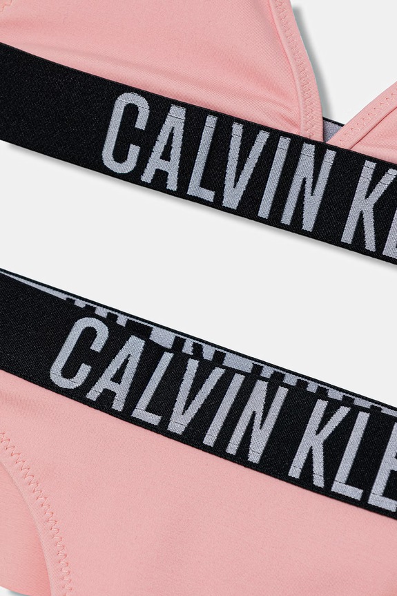 Fete Calvin Klein Jeans costum de baie din două piese pentru copii KY0KY00090.PPY2 roz