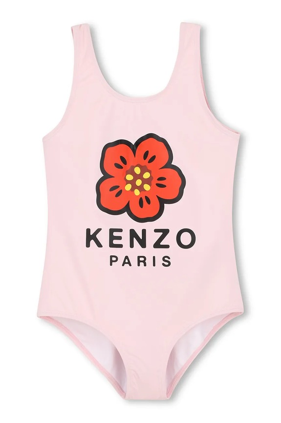 Kenzo Kids jednoczęściowy strój kąpielowy dziecięcy miękka różowy K61864.156