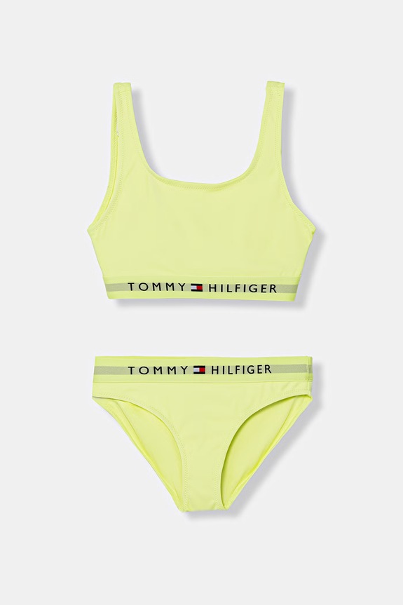 Tommy Hilfiger dvojdielne plavky detské zelená UG0UG00816.PPY2