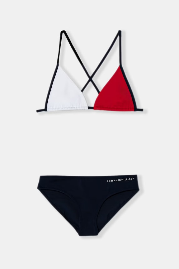 Tommy Hilfiger costum de baie din două piese pentru copii bleumarin UG0UG00827.PPY2