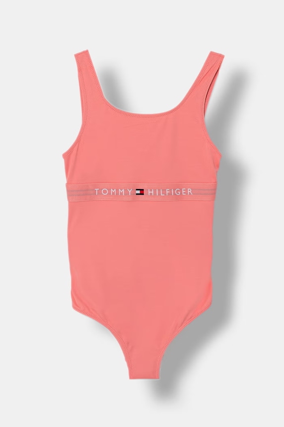 Tommy Hilfiger costum de baie dintr-o singură piesă pentru copii roz UG0UG00822.PPY2
